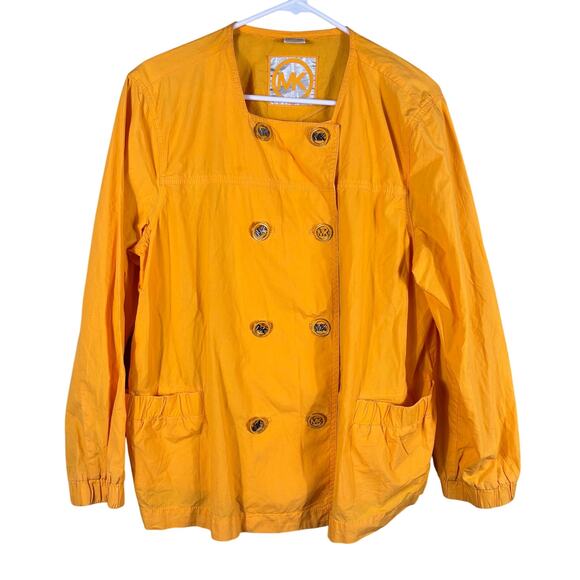 Michael Kors Women's Size 1X Yellow Double Breasted Coat Jacket - Picture 1 of 11